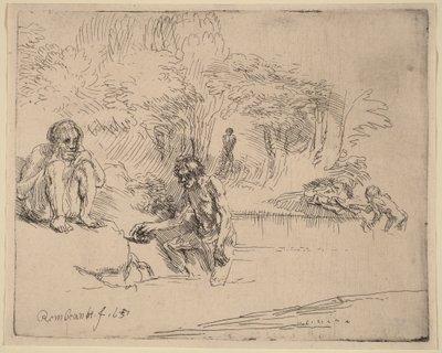 The Bathers by Rembrandt van Rijn