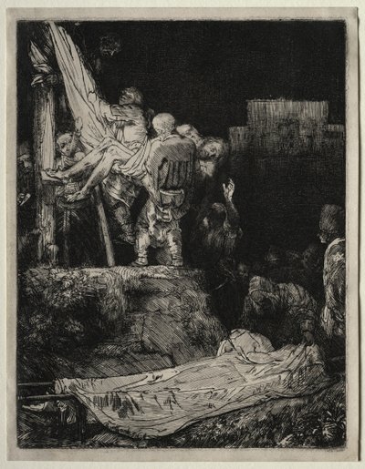 The Descent from the Cross by Torchlight, 1654 by Rembrandt van Rijn