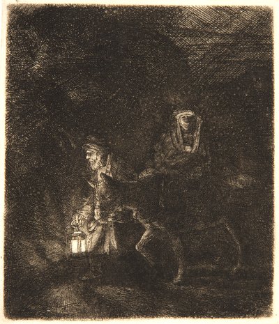 The Flight Into Egypt: A Night Piece by Rembrandt van Rijn