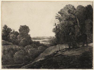 The Flight into Egypt: Altered from Seghers by Rembrandt van Rijn