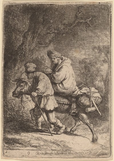 The Flight into Egypt: Small by Rembrandt van Rijn