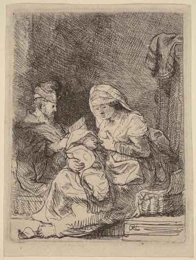 The Holy Family by Rembrandt van Rijn