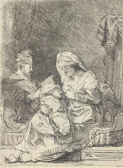 The Holy Family by Rembrandt van Rijn