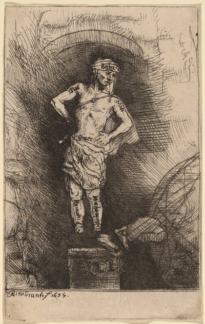 The Image Seen by Nebuchadnezzar by Rembrandt van Rijn