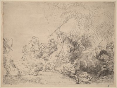 The Large Lion Hunt by Rembrandt van Rijn