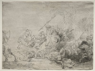 The Large Lion Hunt by Rembrandt van Rijn