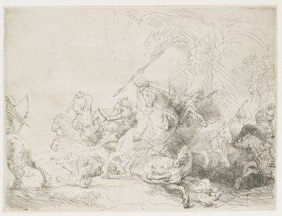 The Large Lion Hunt by Rembrandt van Rijn
