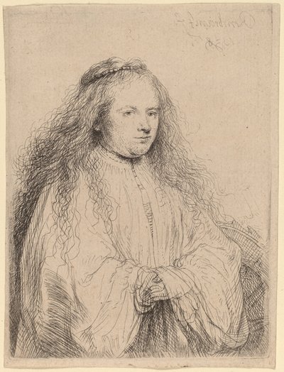 The Little Jewish Bride Saskia as Saint Catherine by Rembrandt van Rijn
