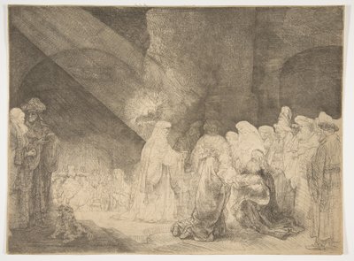 The Presentation in the Temple: Oblong Plate by Rembrandt van Rijn