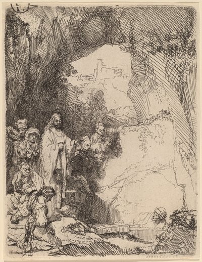 The Raising of Lazarus: Small Plate by Rembrandt van Rijn