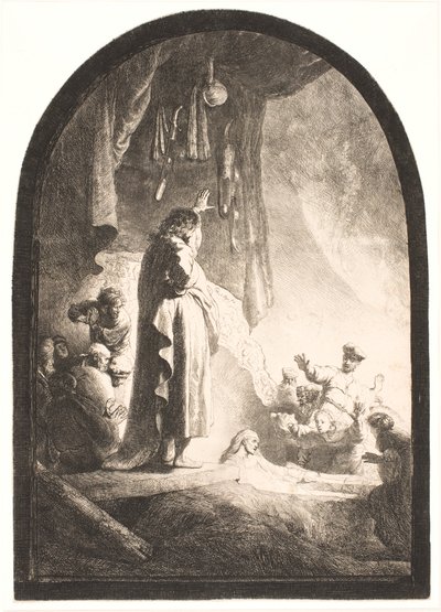 The Raising of Lazarus: The Larger Plate by Rembrandt van Rijn