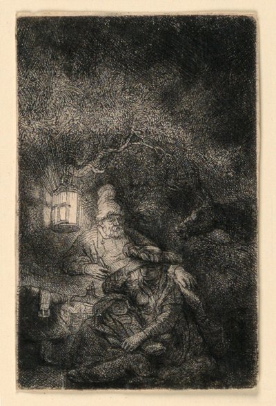 The Rest on the Flight into Egypt: A Night Piece by Rembrandt van Rijn