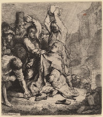 The Stoning of Saint Stephen by Rembrandt van Rijn