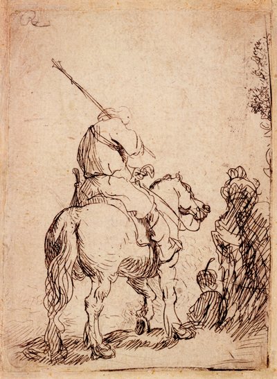 The Turbaned Soldier on Horseback, 1632 by Rembrandt van Rijn