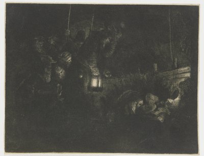 The Adoration of the Shepherds: A Night Piece by Rembrandt van Rijn