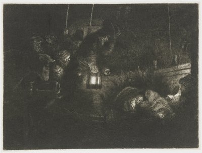 The Adoration of the Shepherds: A Night Piece by Rembrandt van Rijn