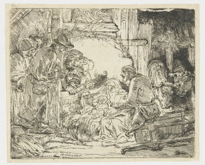 The Adoration of the Shepherds: With the Lamp by Rembrandt van Rijn