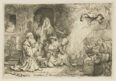 The Angel Departing from the Family of Tobias by Rembrandt van Rijn