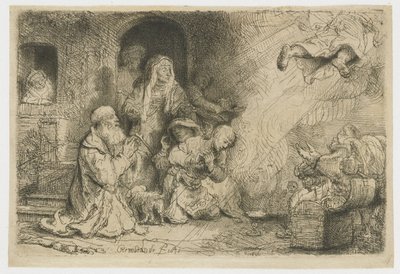 The Angel Departing from the Family of Tobias by Rembrandt van Rijn