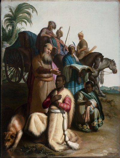 The Baptism of the Eunuch by Rembrandt van Rijn