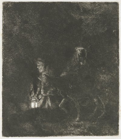 The flight into Egypt: a night piece by Rembrandt van Rijn