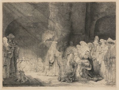 The Presentation in the Temple: Oblong Print by Rembrandt van Rijn