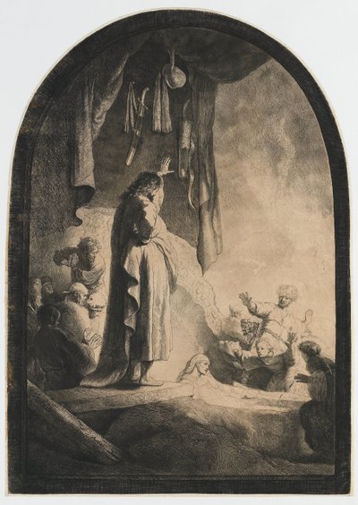 The Raising of Lazarus: The Larger Plate by Rembrandt van Rijn