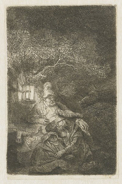The Rest on the Flight into Egypt: A Night Piece by Rembrandt van Rijn