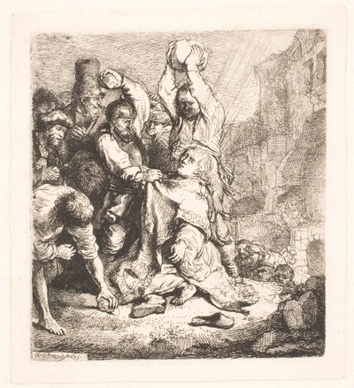 The Stoning of St. Stephen by Rembrandt van Rijn