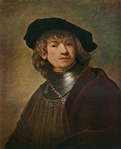 Tronie of a Young Man in a Gorget and Cap by Rembrandt van Rijn