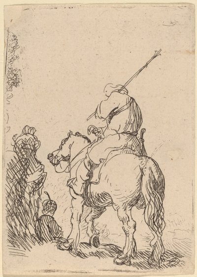 Turbaned Soldier on Horseback by Rembrandt van Rijn