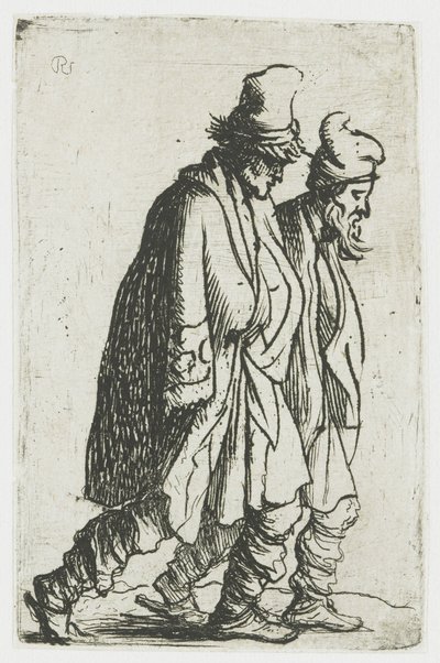 Two Beggars by Rembrandt van Rijn