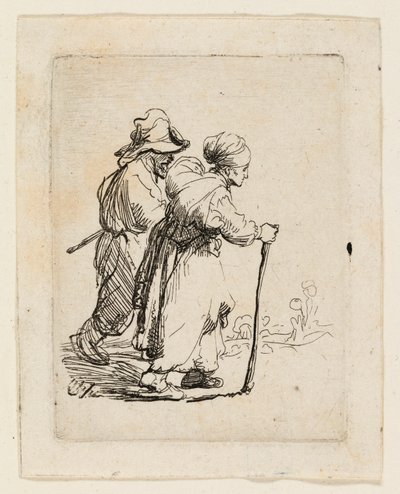 Two Tramps, a Man and a Woman by Rembrandt van Rijn