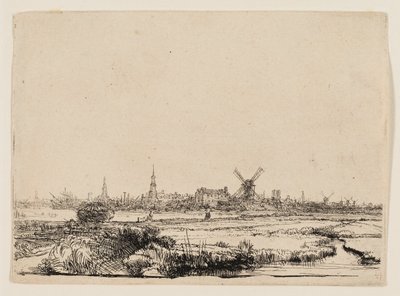 View of Amsterdam from the Kadijk by Rembrandt van Rijn