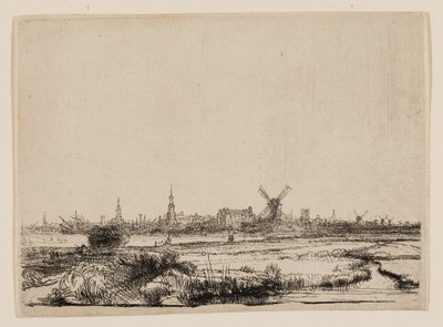 View of Amsterdam from the Kadijk by Rembrandt van Rijn