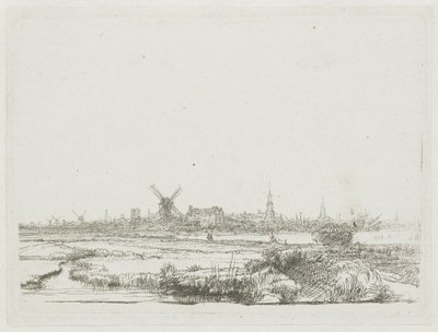 View of Amsterdam from the Kadijk by Rembrandt van Rijn