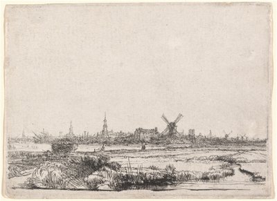 View of Amsterdam from the Northwest by Rembrandt van Rijn