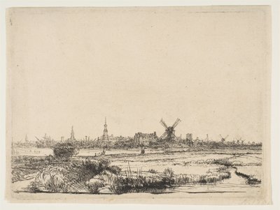 View of Amsterdam from the Northwest by Rembrandt van Rijn