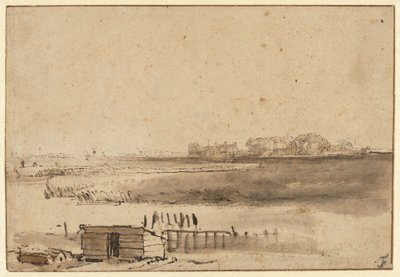 View of Houtewael near the Sint Anthoniespoort by Rembrandt van Rijn
