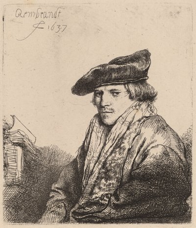 Young Man in a Velvet Cap (Ferdinand Bol?) by Rembrandt van Rijn