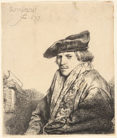Young Man in a Velvet Cap (Ferdinand Bol?) by Rembrandt van Rijn