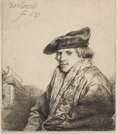 Young Man in a Velvet Cap by Rembrandt van Rijn