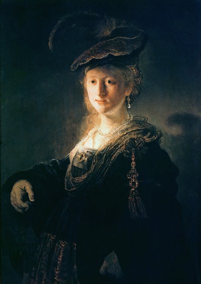 Young Woman in Fancy Dress by Rembrandt van Rijn