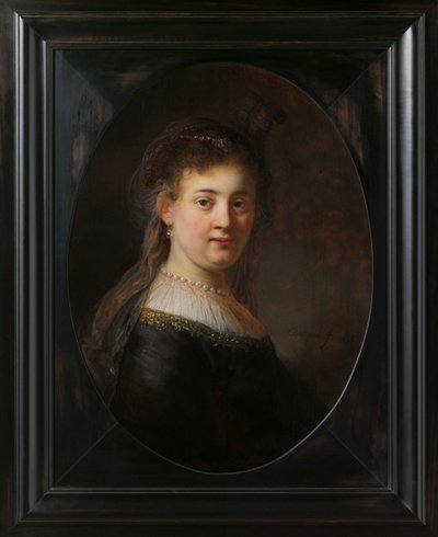 Young Woman in Fantasy Costume by Rembrandt van Rijn