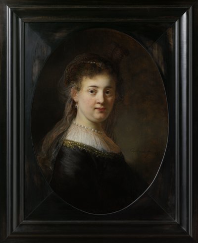 Young Woman in Fantasy Costume by Rembrandt van Rijn