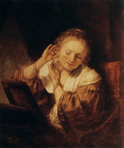 Young Woman with Earrings by Rembrandt van Rijn