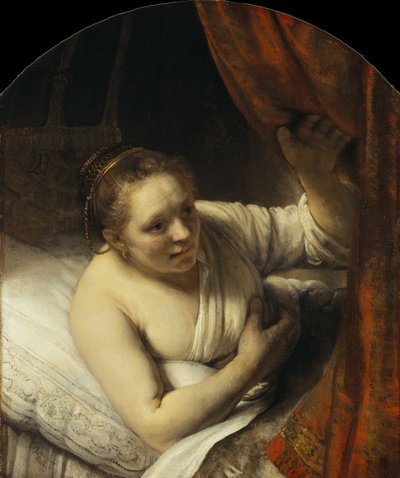 Young Woman in Bed by Rembrandt van Rijn