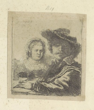 Self-portrait with Saskia by Rembrandt van Rijn