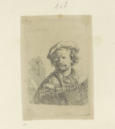 Self-Portrait with Beret and Embellished Cloak by Rembrandt van Rijn