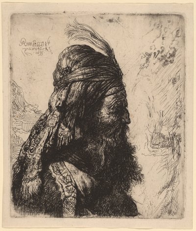 The Third Oriental Head by Rembrandt van Rijn and Studio of Rembrandt